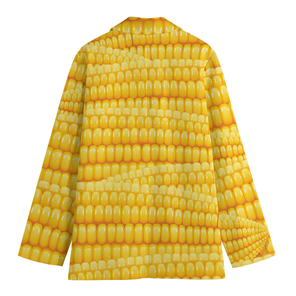 Corn Pattern Print Women's Cotton Blazer
