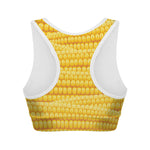Corn Pattern Print Women's Sports Bra