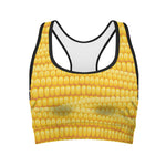 Corn Pattern Print Women's Sports Bra