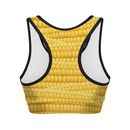 Corn Pattern Print Women's Sports Bra