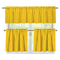 Corn Print 3 Piece Kitchen Curtains