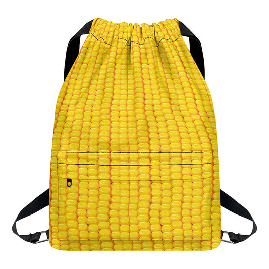 Corn Print Drawstring Backpack