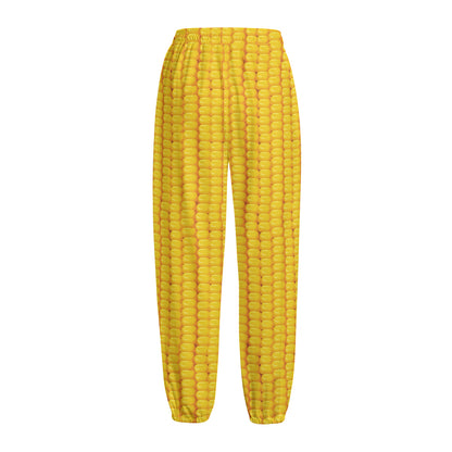 Corn Print Fleece Lined Knit Pants