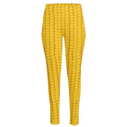 Corn Print High-Waisted Pocket Leggings