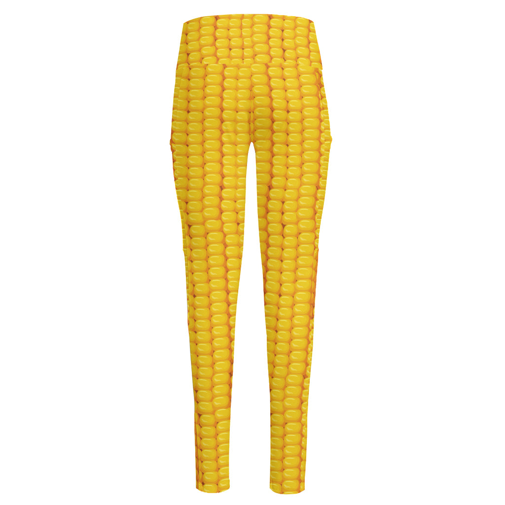 Corn Print High-Waisted Pocket Leggings