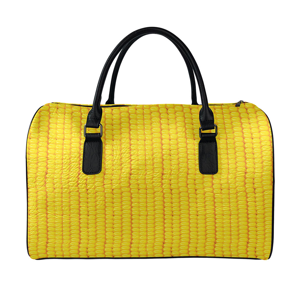 Corn Print Leather Duffle Bag
