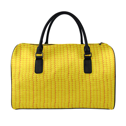 Corn Print Leather Duffle Bag
