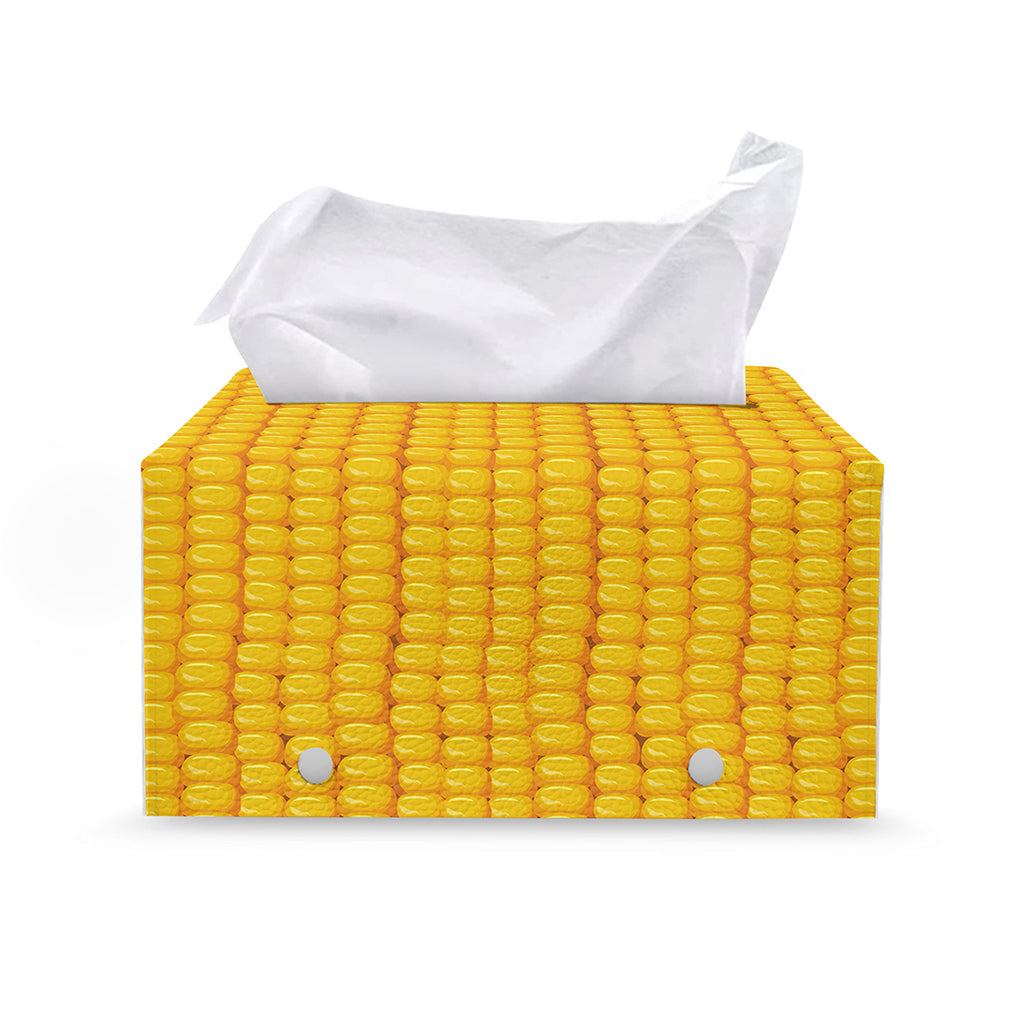 Corn Print Leather Tissue Box Cover