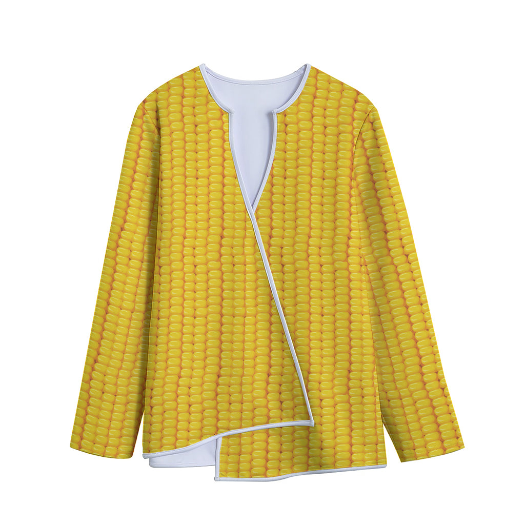 Corn Print Long Sleeve Short Coat