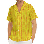 Corn Print Men's Deep V-Neck Shirt
