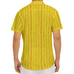 Corn Print Men's Deep V-Neck Shirt