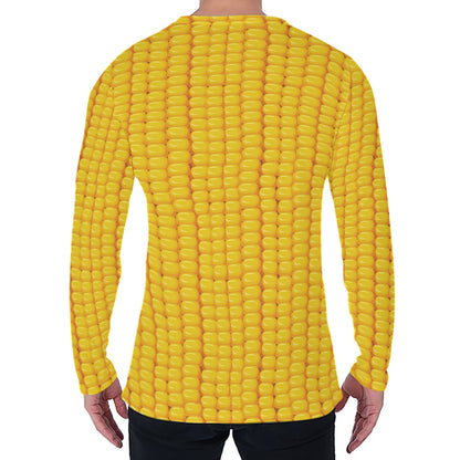 Corn Print Men's Long Sleeve T-Shirt