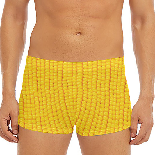 Corn Print Men's Short Boxer Briefs