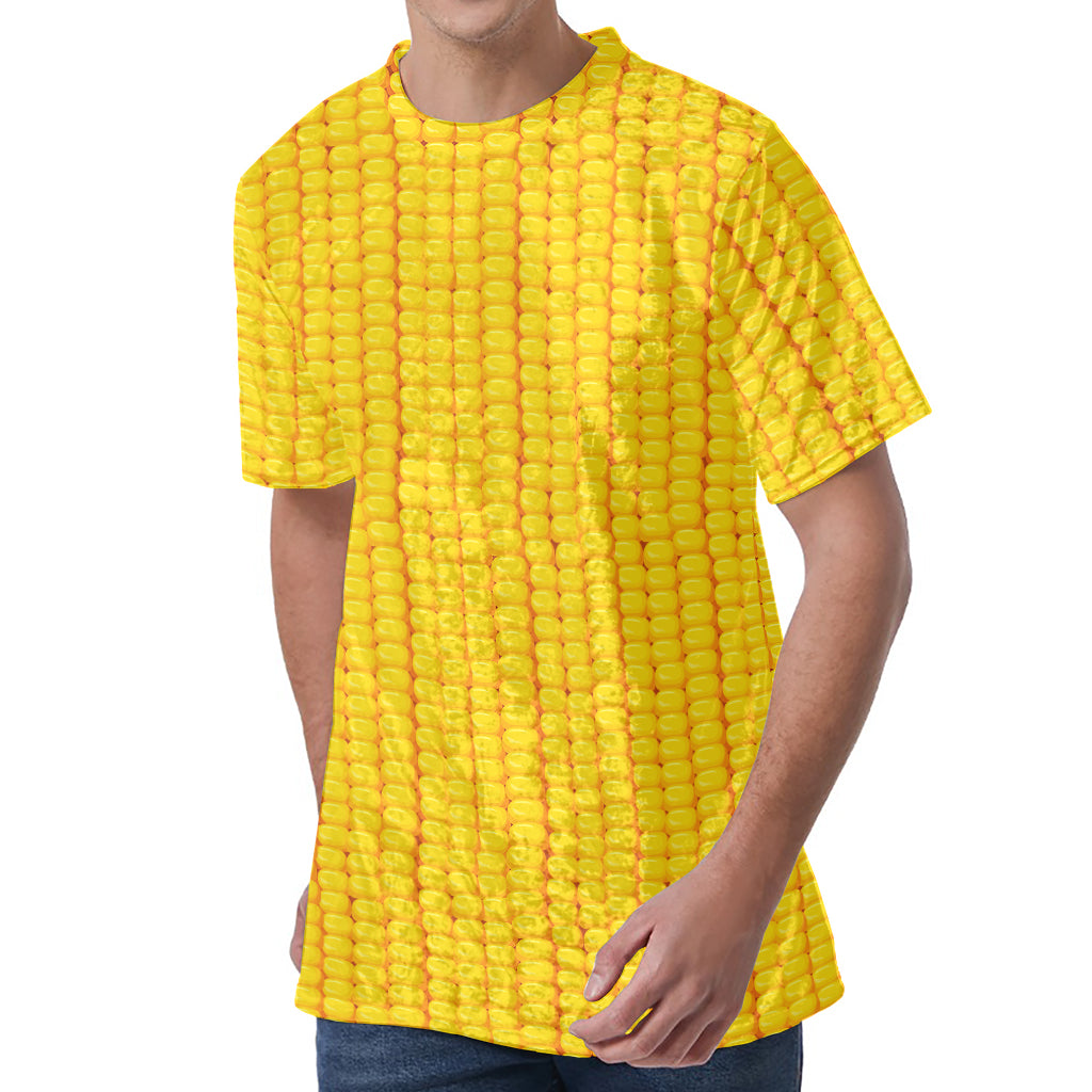 Corn Print Men's Velvet T-Shirt