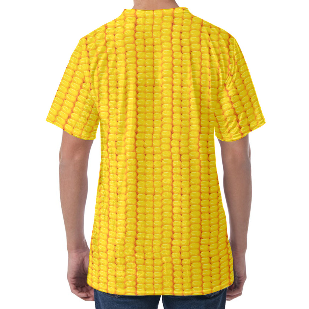 Corn Print Men's Velvet T-Shirt