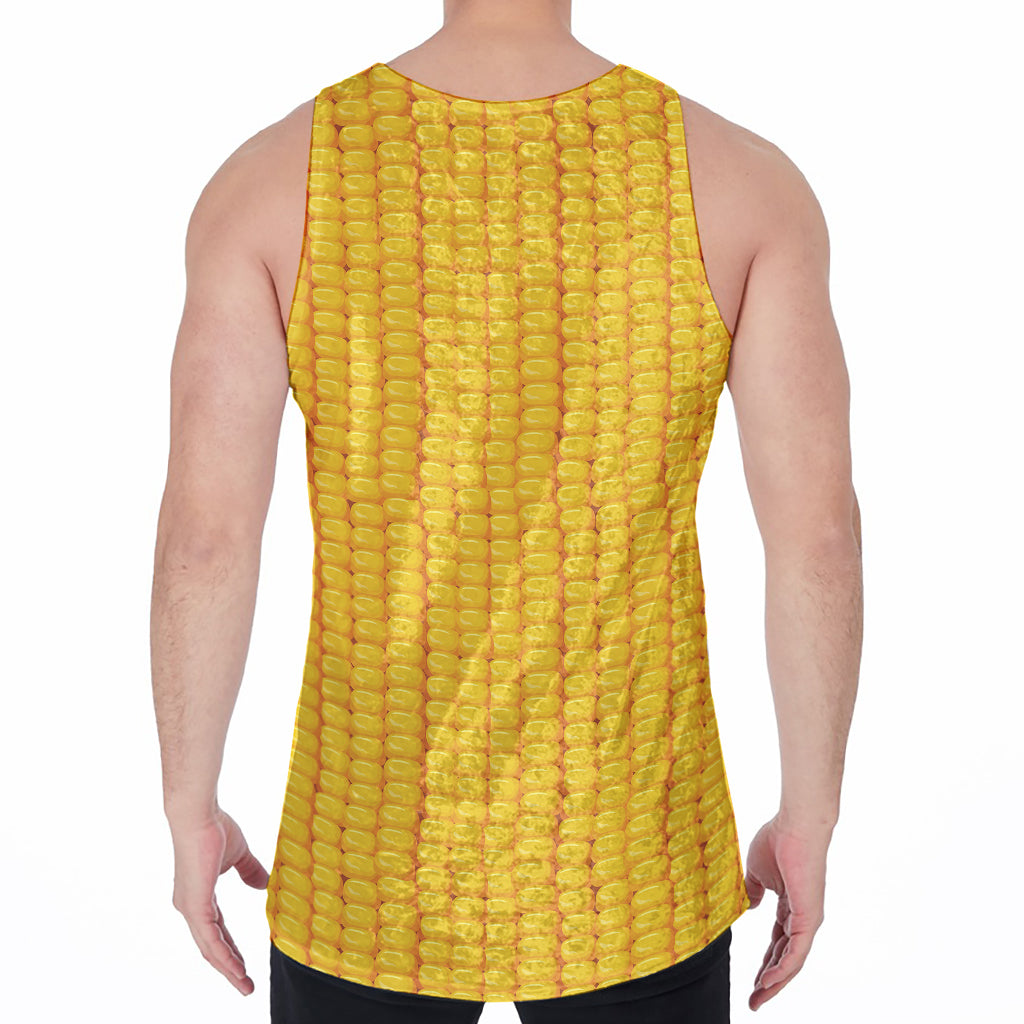 Corn Print Men's Velvet Tank Top