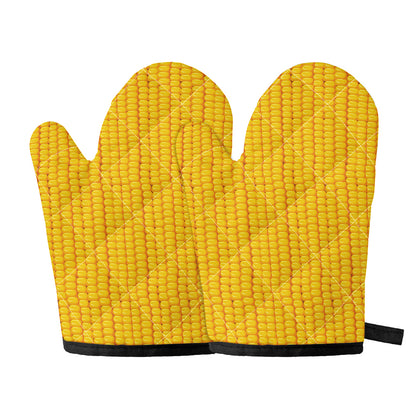 Corn Print Oven Mitts