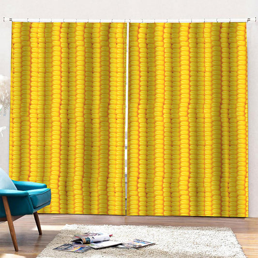 Corn Print Pencil Pleat Curtains