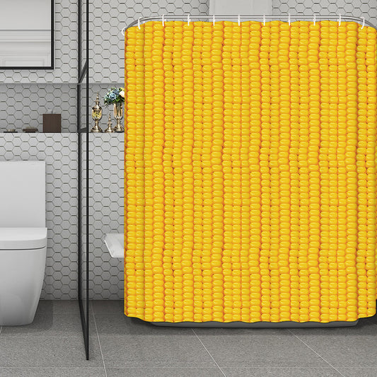 Corn Print Polyester Shower Curtain