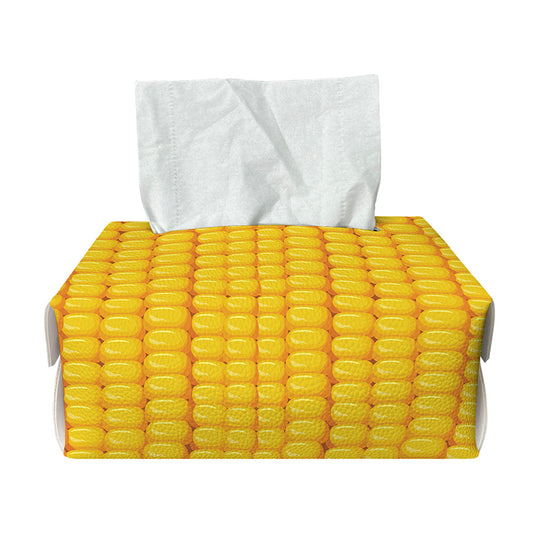 Corn Print Rectangle Tissue Box Cover