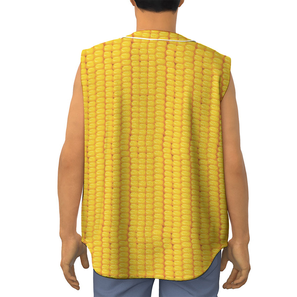 Corn Print Sleeveless Baseball Jersey