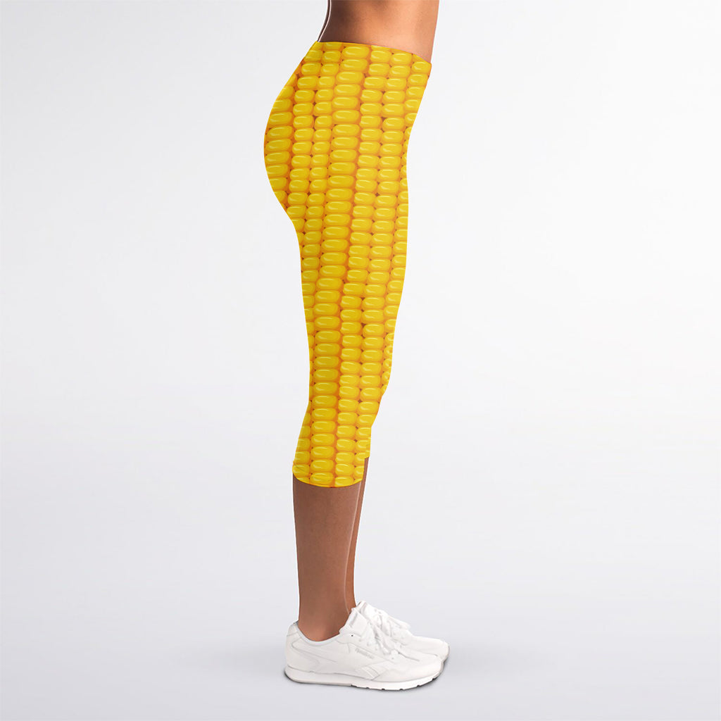 Corn Print Women's Capri Leggings