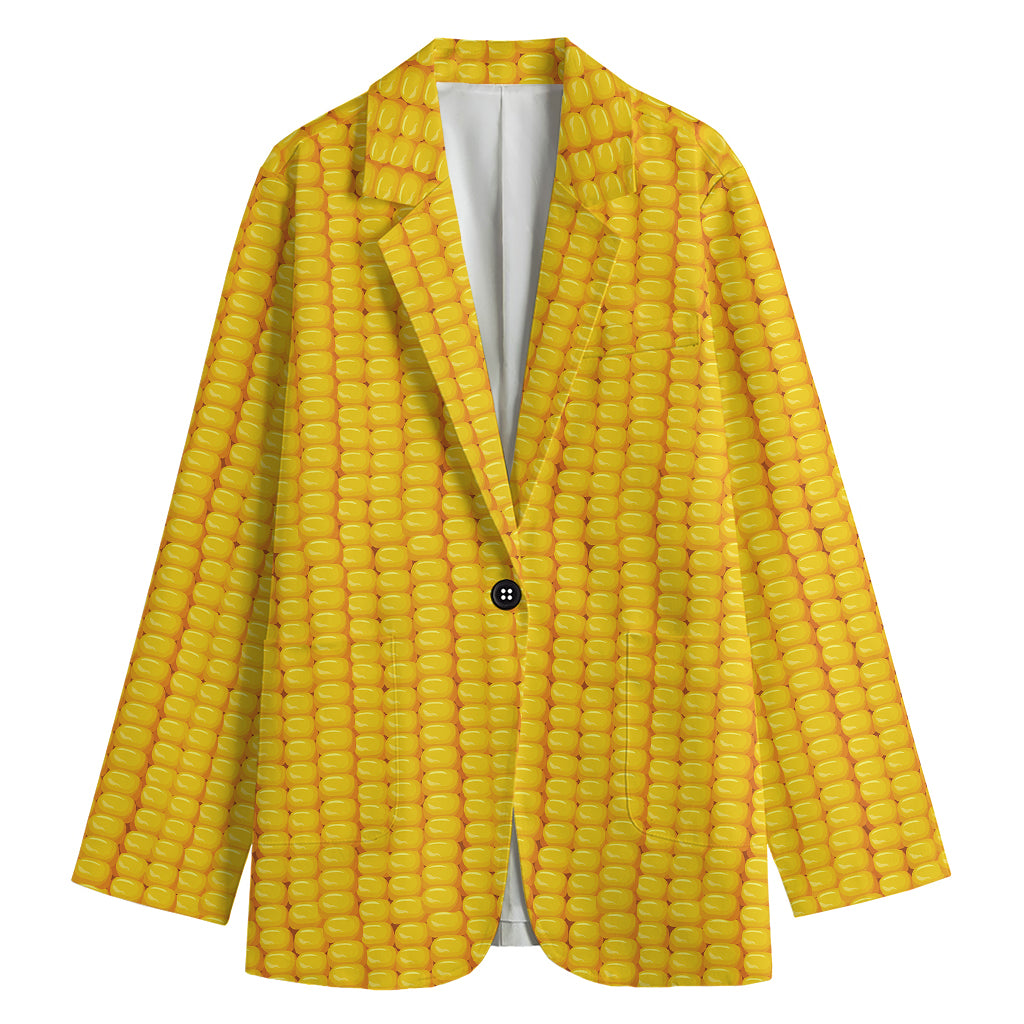 Corn Print Women's Cotton Blazer