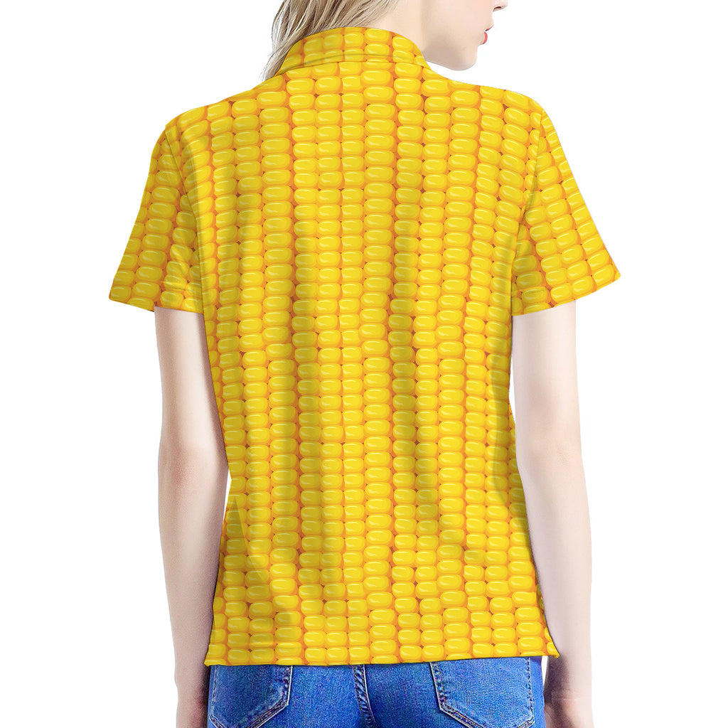 Corn Print Women's Polo Shirt
