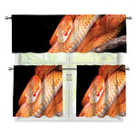 Corn Snake Print 3 Piece Kitchen Curtains