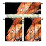 Corn Snake Print 3 Piece Kitchen Curtains