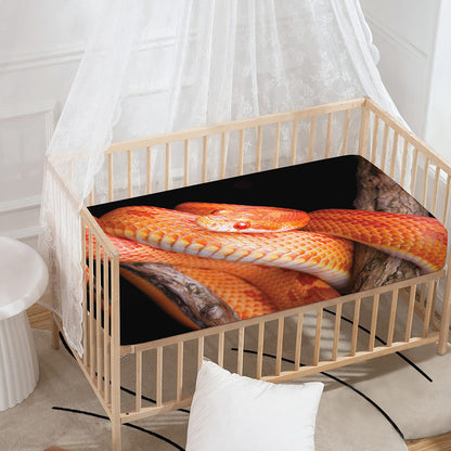 Corn Snake Print Baby Crib Sheet
