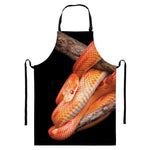 Corn Snake Print Bib Apron With Pocket