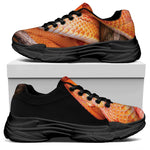 Corn Snake Print Black Chunky Shoes
