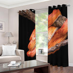 Corn Snake Print Blackout Grommet Curtains
