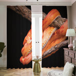 Corn Snake Print Blackout Pencil Pleat Curtains