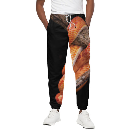 Corn Snake Print Cotton Pants