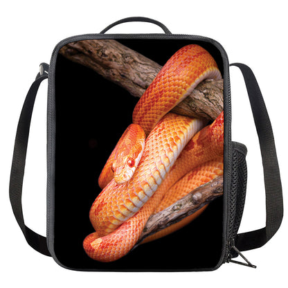 Corn Snake Print Crossbody Lunch Bag