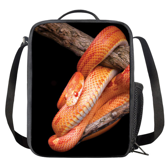 Corn Snake Print Crossbody Lunch Bag
