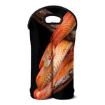 Corn Snake Print Double Neoprene Wine Tote