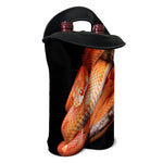 Corn Snake Print Double Neoprene Wine Tote