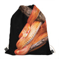 Corn Snake Print Drawstring Bag