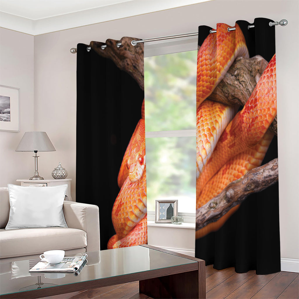 Corn Snake Print Extra Wide Grommet Curtains