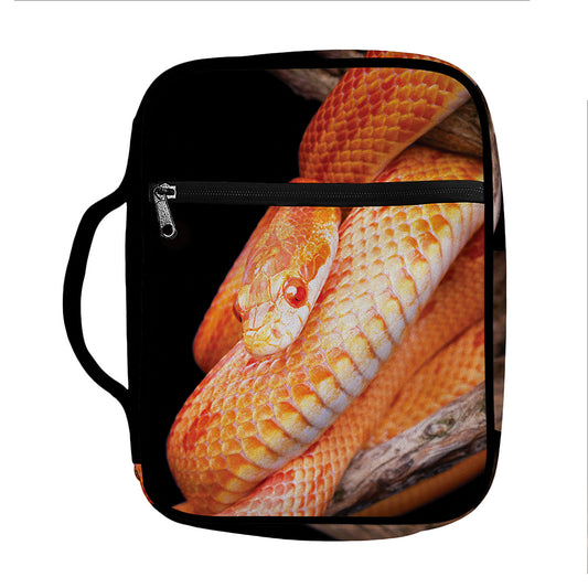 Corn Snake Print Front Pocket Bible Bag