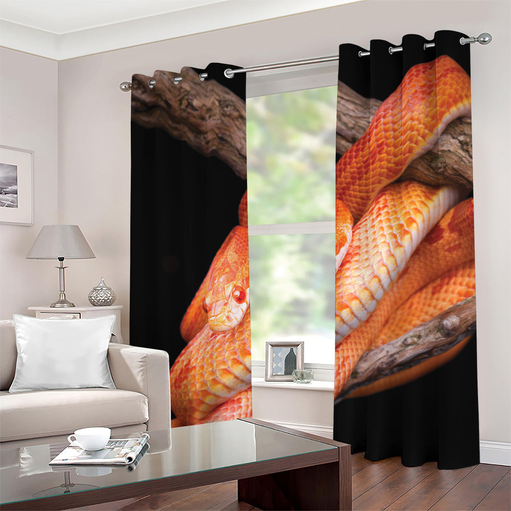 Corn Snake Print Grommet Curtains
