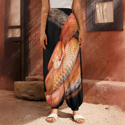 Corn Snake Print Harem Pants