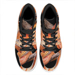 Corn Snake Print High Top Leather Sneakers