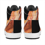 Corn Snake Print High Top Leather Sneakers