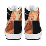 Corn Snake Print High Top Leather Sneakers