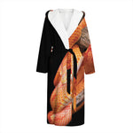 Corn Snake Print Hooded Bathrobe