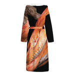 Corn Snake Print Hooded Bathrobe